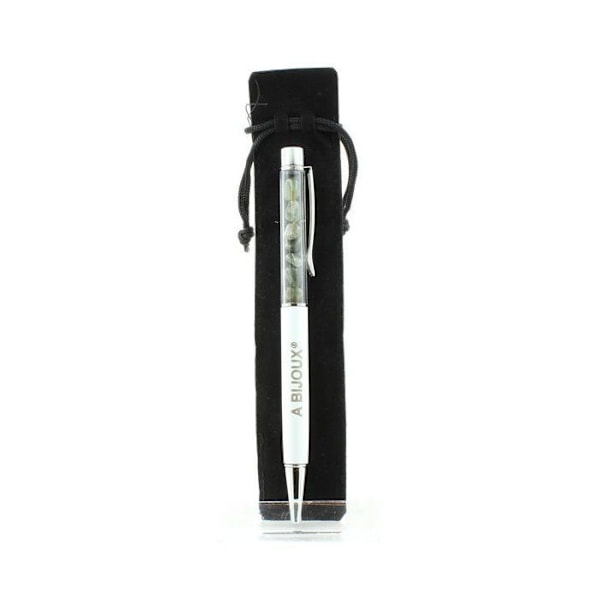 Sten og mineraler. Rutil Quartz Tourmaline mineral pen fra Brasilien. Blå farve. Blå