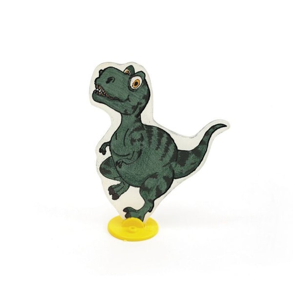 Plastik kit sindssyge - Dinosaurer - Til børn - 2 ark - 3 nøglekæder Flerfärgad