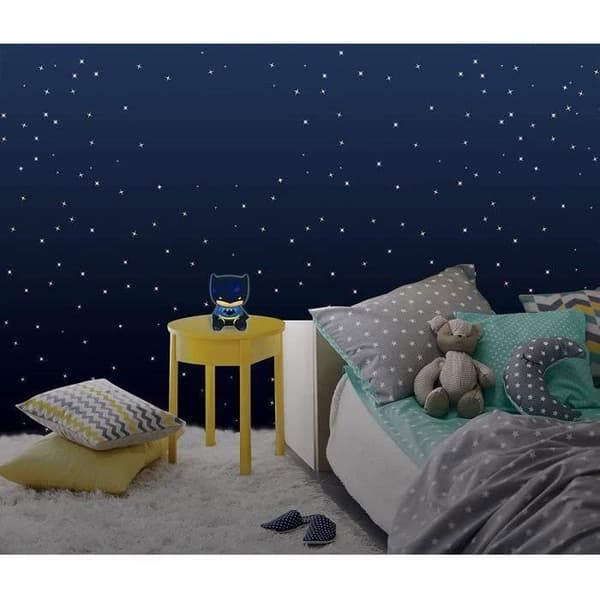 3D Batman Natlampe - LEXIBOOK - LED lys - Stødresistent - Barn - 3 år og derover Sort