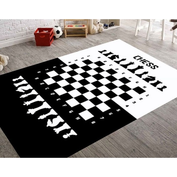 Moderne tæppe - MANI TEXTILE - Sort - 80x150 - Syntetisk - skridsikkert Svart