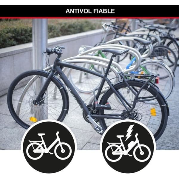 U Bike Lock - MASTER LOCK - 8279EURDPRO - Case-hærdet stål, nøgle, certificeret Sort