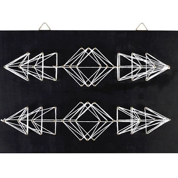 String Art box - Blackboard Arrows deco trådad konst 30 x 22 cm Svart