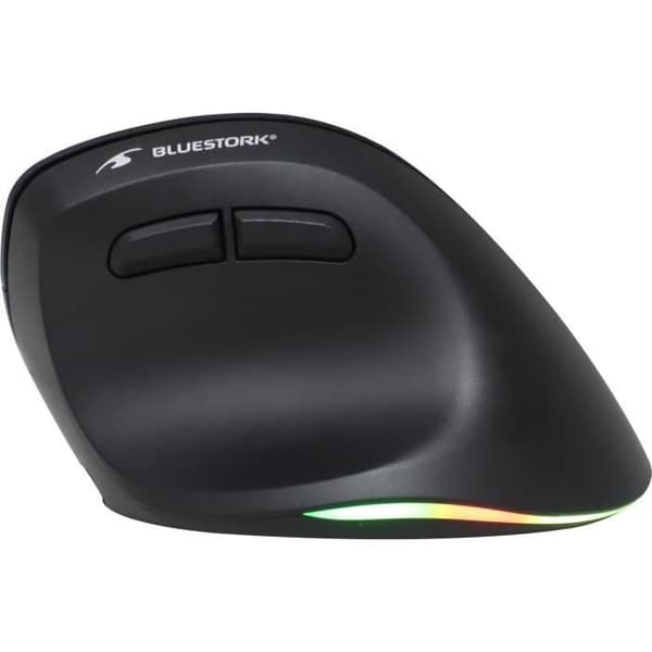 Trådløs Ergonomisk Mus - BLUESTORK - ERGO LUMI - PC/MAC - Sort