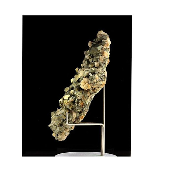 Sten og mineraler. Pyrit + dolomit. 608,90 øre. Mésage Mine, Saint-Pierre-de-Mésage, Frankrig.