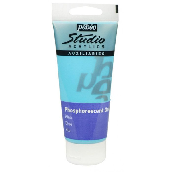 Pébéo Phosphoresoiva Maali Studio, 100 ml Putkilo Sininen
