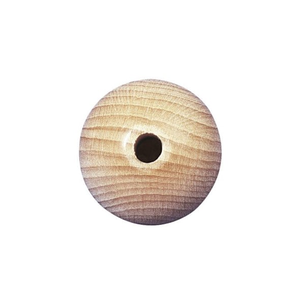 Perle i træ ø 25 mm Halvperforeret kugle ø 6 mm