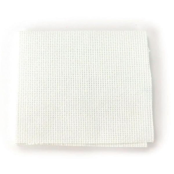 Aida-stoffer - Ikke specificeret - 5,5 pts/cm - 50 x 60 cm - Hvid farve - Bomuld til broderi