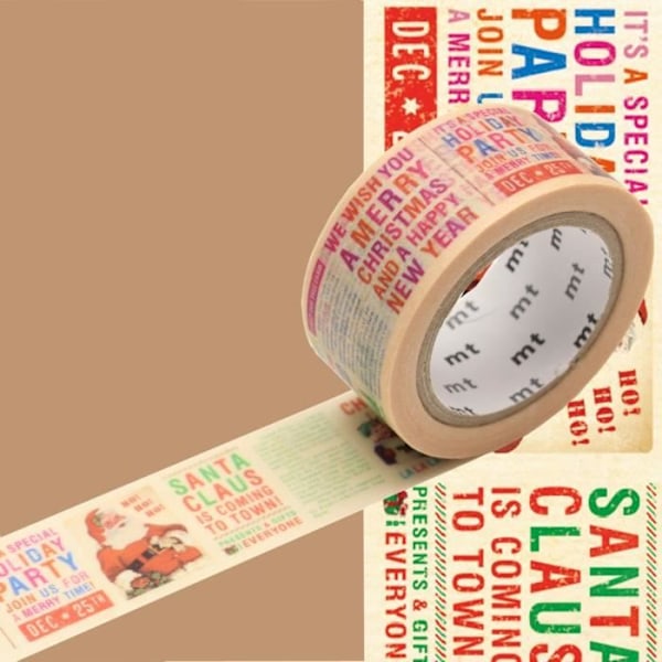 Masking Tape MT 20 mm NOEL joululehti - joulutieto - Masking Tape (MT) Monivärinen - Assortti Flerfärgad