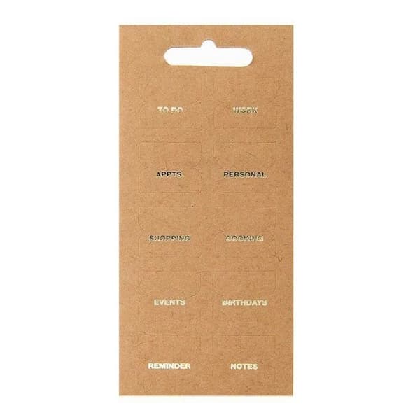 10 ark av självhäftande kraftpapper gyllene