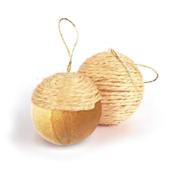 Papper-mache julekuler (x40) Beige