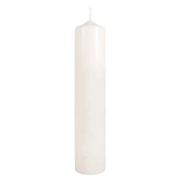 Cylindrisk lys, 6cm ø, creme, 30cm