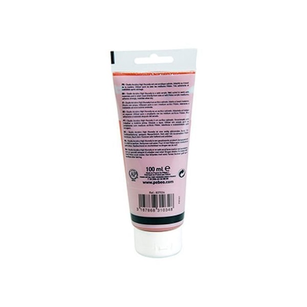 Akrylfärg - Pébéo - Studio Acrylics - Ockra Röd - 100 ml - Satiné Röd ockra