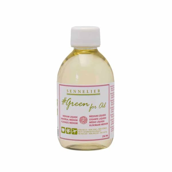 Flytande Medium 250ml - Grön för olja Transparent