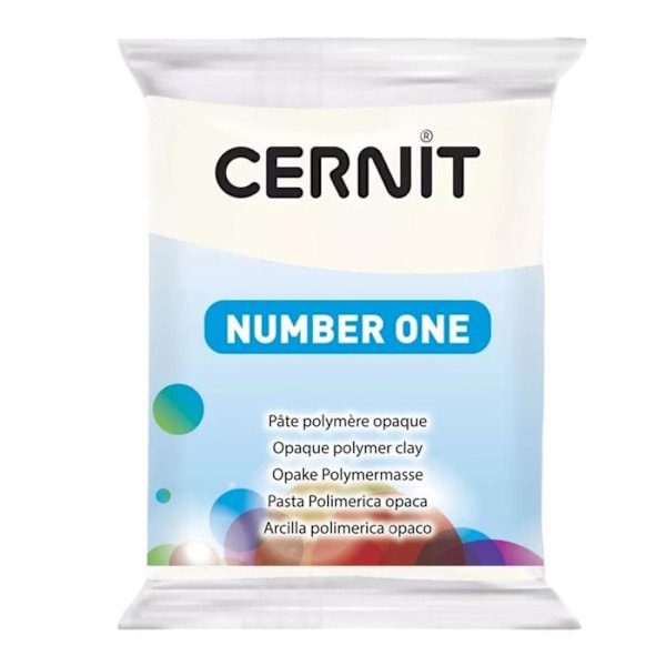 Pâte Cernit nr. 1 - 56 g - Hvid uigennemsigtig - Cernit
