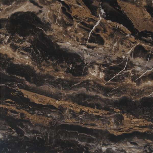 Pöytä 70 x 70 cm Rooma bistro kiiltävää suonimarmoria Svart