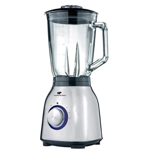 Blender CONTINENTAL EDISON CEBL1000IN Inox 1000W - Skål i glas 1.5L ROSTFRITT STÅL