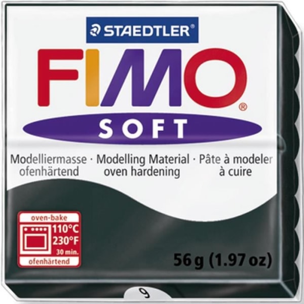 STAEDTLER Modellerer til madlavning Fimo Soft blok 56 g sort Svart