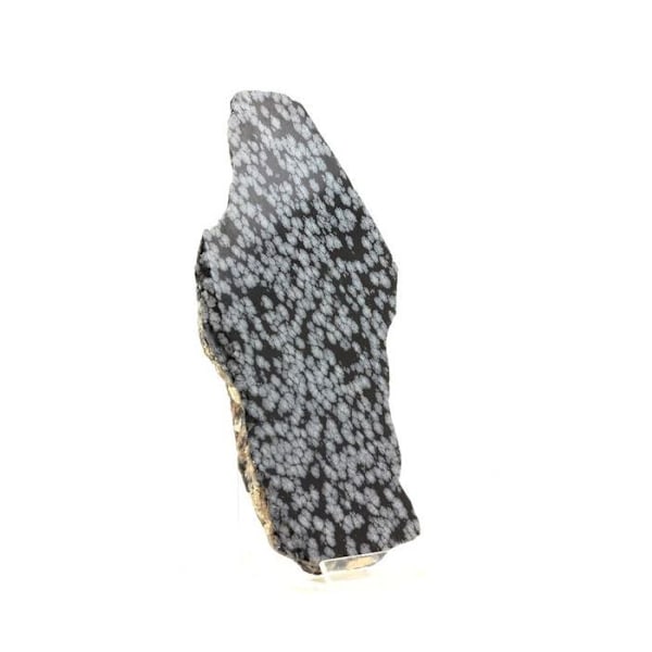 Kivet ja Mineraalit. Lumihiutale Obsidiaani + Kristobaliitti. 949,5 ct. Black Spring, Utah, Yhdysvallat.