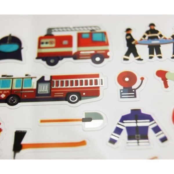 Klistermärken - Brandmän och utrustning - 1,8 cm