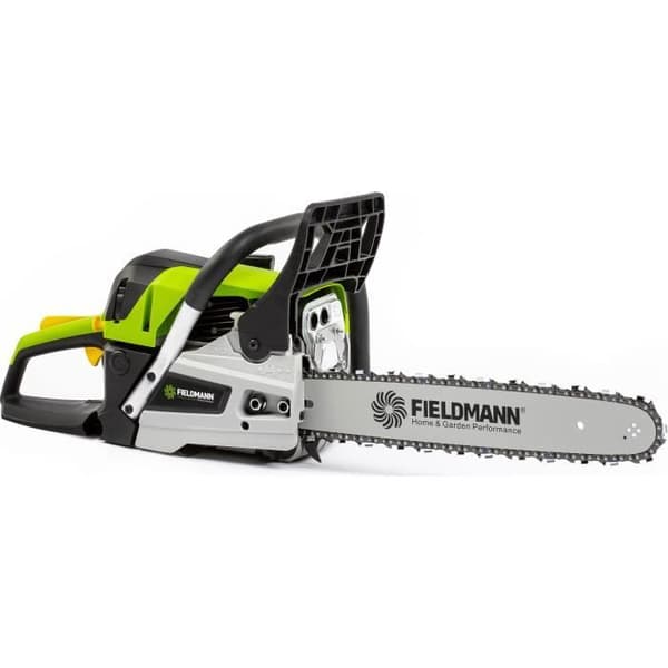 Bensinmotorsåg - FIELDMANN - 45cc - 40 cm svärd - Lättskött Grönt och svart