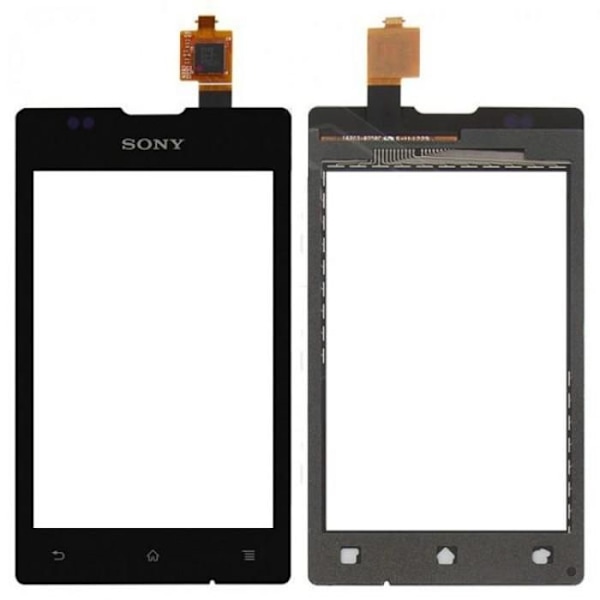 Sort skærm berøring sort til Sony Xperia E C1505 Svart