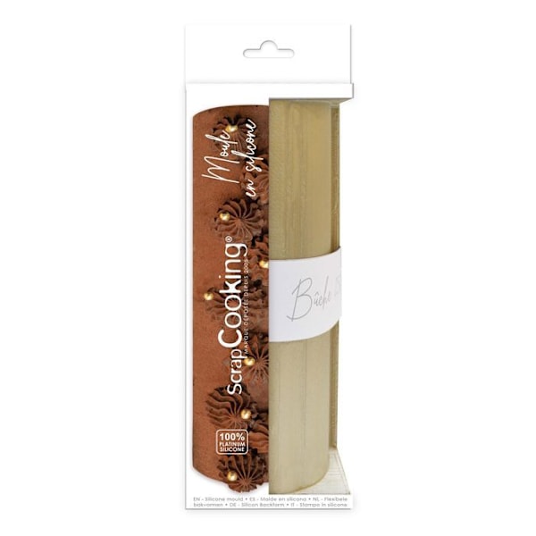Silikon Yule Log Form gyllene