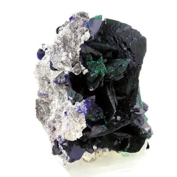 Cristal - ABIJOUX - Azurite + Malakit - Blå - 504 ct - Ægthedsertifikat