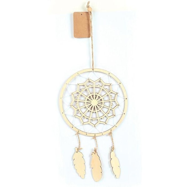 Monteringskit - Mandala - Drömfångare i trä - 16 x 41 cm - Inomhus - Unisex naturligt trä