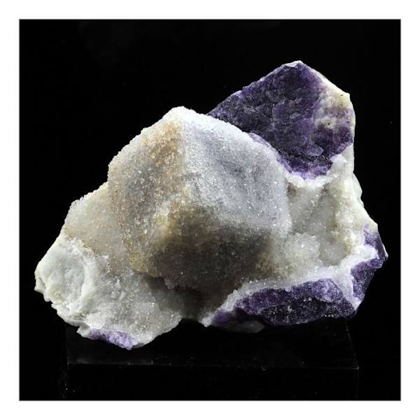 Sten og mineraler. Kvarts, Fluorit. 441,0 øre. Pont des Bouyges, Corrèze, Frankrig.