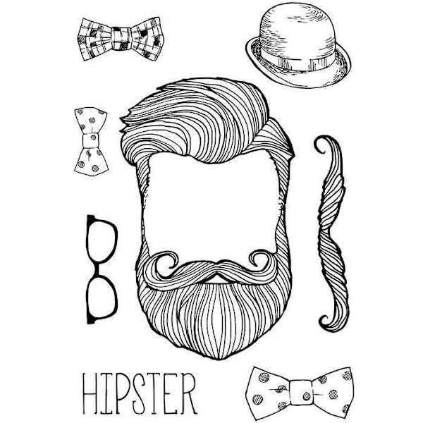Termofläck A4 - Ki-Sign - Hipster - Lätt att applicera - Trendig mönster - Idealisk för tyg Svart