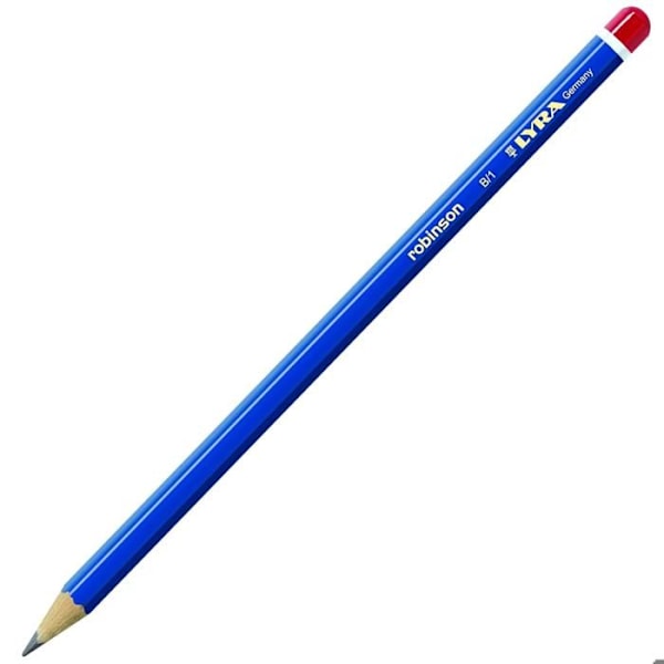 Lyra - Robinson - 12 kpl - Harmaa - Kuusikulmainen runko - Graphite kynät Grå