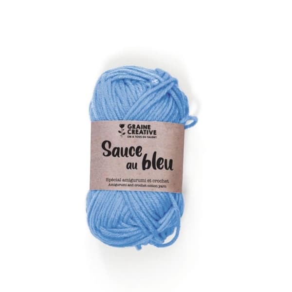 Graine Créative - Amigurumi bomuldstråd Himmelblå Sauce i blå Blå