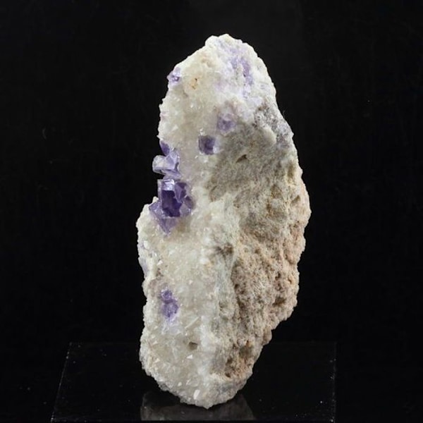 Stenar och mineraler. Fluorit + Kvarts. 128,0 cent. La Cabaña, Berbes, Asturien, Spanien.
