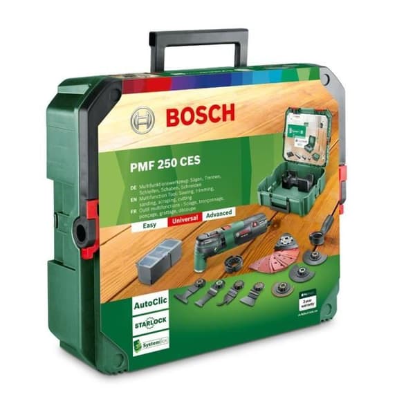 Multifunktionsværktøj Bosch - PMF 250 CES - Elektrisk - 20 Tilbehør - Grøn Grön