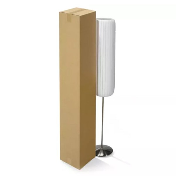 15 långsträckta kartonger 50 x 10 x 10 cm - Enkel korrugering kastanj