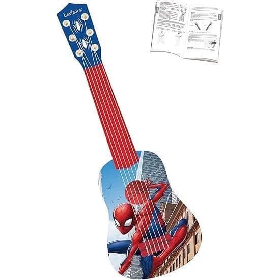 Lexibook, Spiderman, Min Första Gitarr för Barn, 6 Nylonsträngar, 53 cm, Guide Ingår, Från 3 år Blå