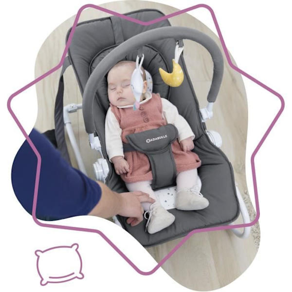 Badabulle Easy Moonlight babyvakt - Lekbåge Grå