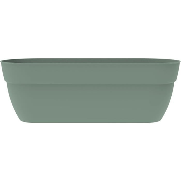 EDA Osaka Low Planter 38 L - metallivahvikkeella - 77,3 x 30,7 x K. 25,9 cm - Laakerinvihreä Grön