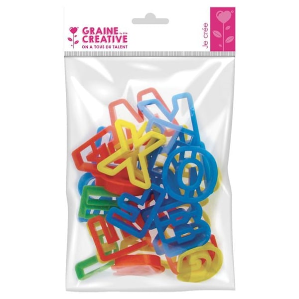 Pepparformar för modellera Alfabet 26 stycken Flerfärgad