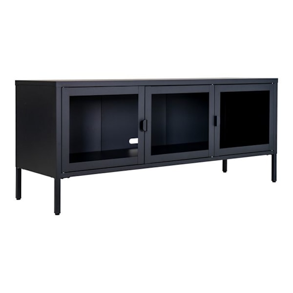 Brisbane Table TV, 3 glasdøre, sort. Svart