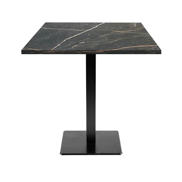 Bord 70 x 70 cm - Milan samas marmor model Svart