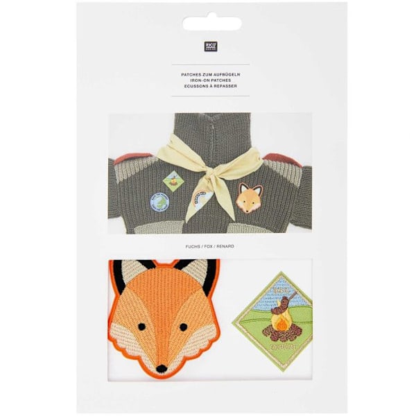 6 Fox Scout plåster för strykning Flerfärgad
