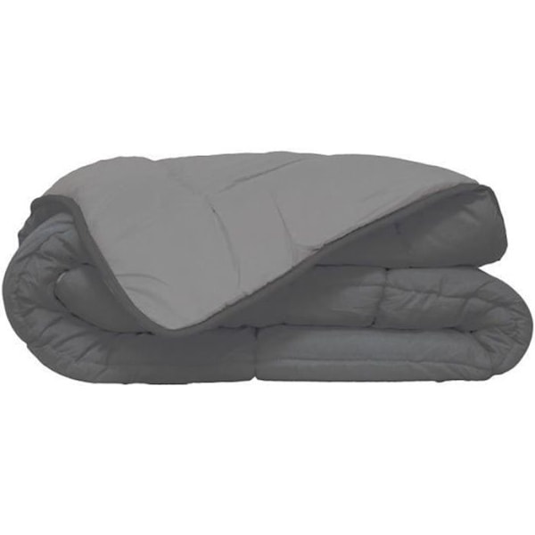 HUDSON kevyt mikrokuitupeitto 200g/m² 140x200cm harmaa ja hopea Silvergrå