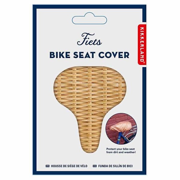 Cykelsätesöverdrag - flätat tryck Beige