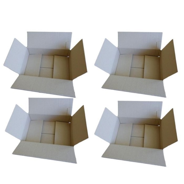 4 st packboxar 31 x 21 x 7,5 cm brun