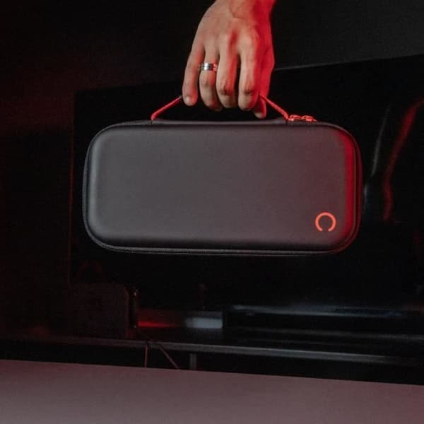 Beskyttelses- og transportpose - KONIX - Nintendo Switch 2 Console - Opbevaringsnet til tilbehør - 8 rum til spil - Sort Svart