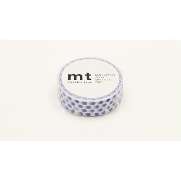 Masking tape MT Pois tummansininen - pisteyö sininen Blå