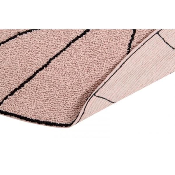 Rundt beige og pink geometrisk tæppe Lorena Canals - Ø 160cm - Pink