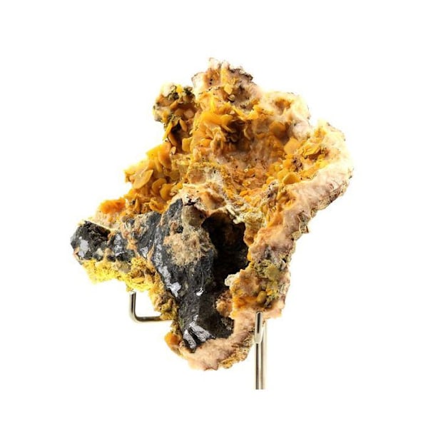 Sten og mineraler. Wulfenit + Galena. 1642,5 ct. Touissit, Jerada-provinsen, Marokko.