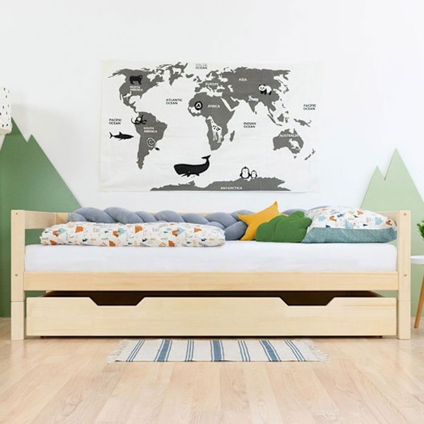 Sänkylaatikko 120 x 160 BUDDY - tummansininen Blå